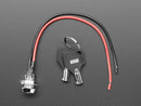 Momentary On/Off Round Key Lock Switch - 12mm Diameter