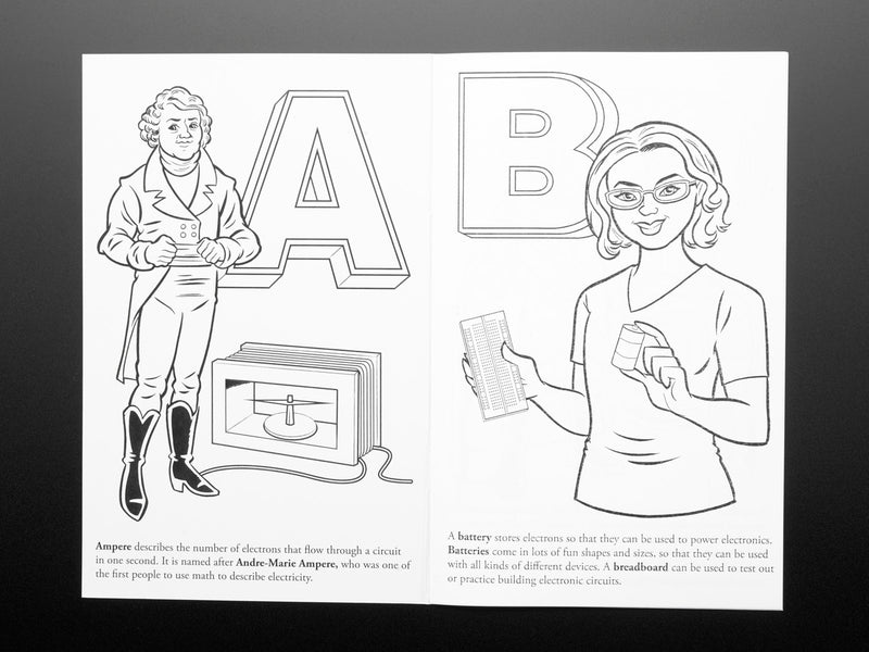 Coloring book - \"Ladyada\'s E is for electronics\"
