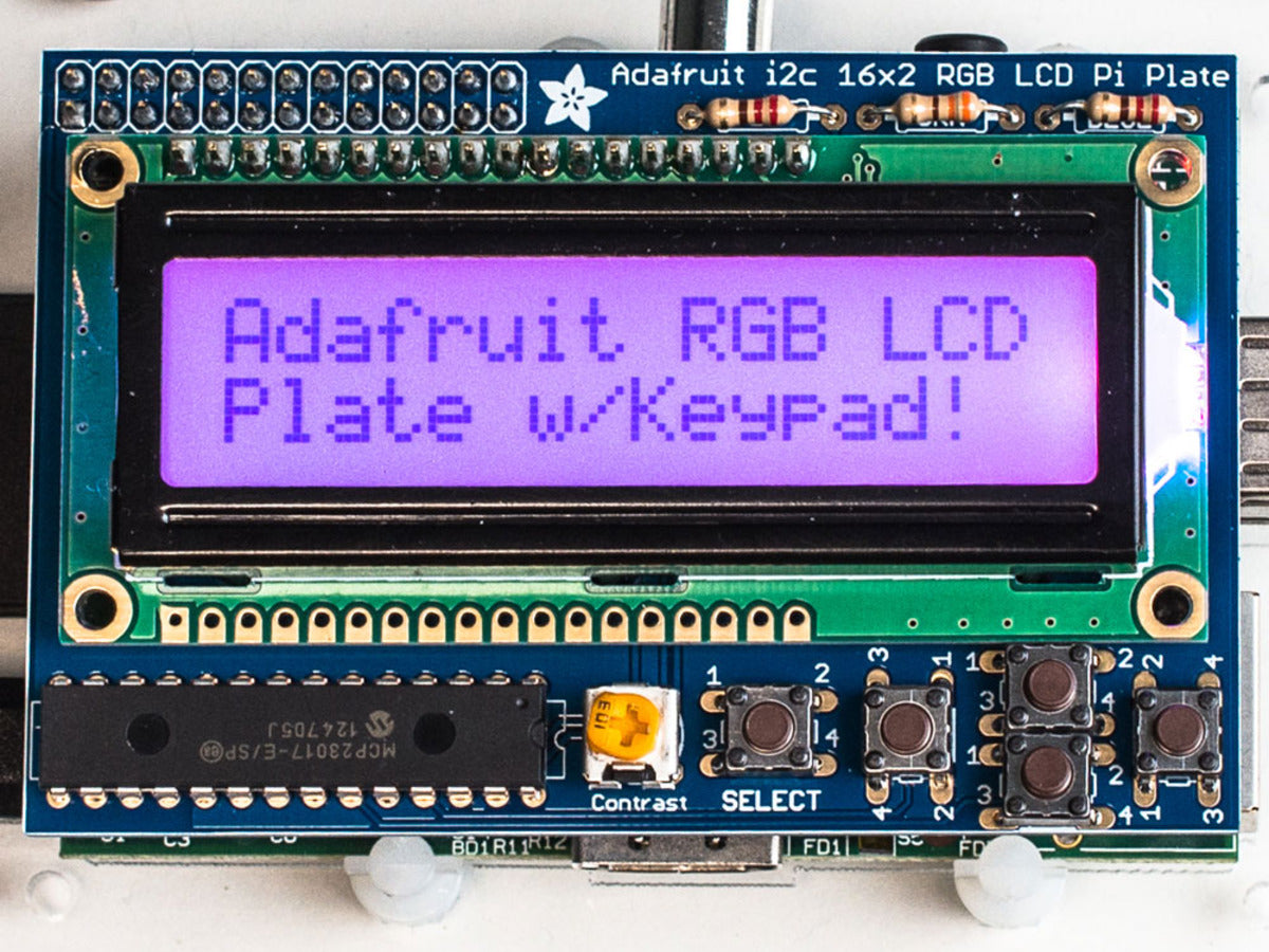 Buy Adafruit RGB Positive 16x2 LCD+Keypad Kit for Raspberry Pi ADA1109  Adafruit