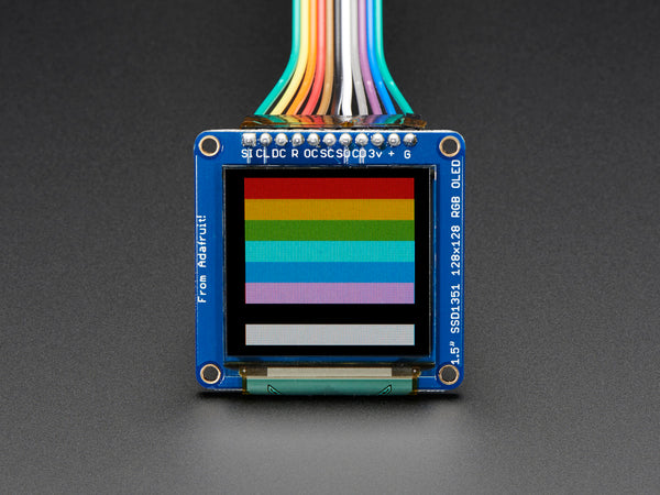 OLED Breakout Board - 16-bit Color 1.5\" w/microSD holder