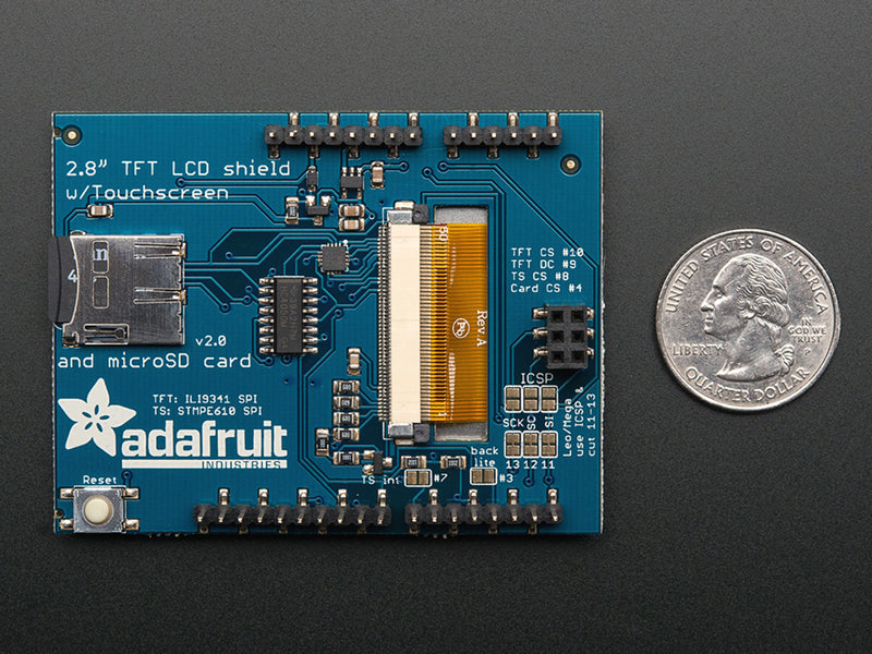 2.8\" TFT Touch Shield for Arduino with Resistive Touch Screen