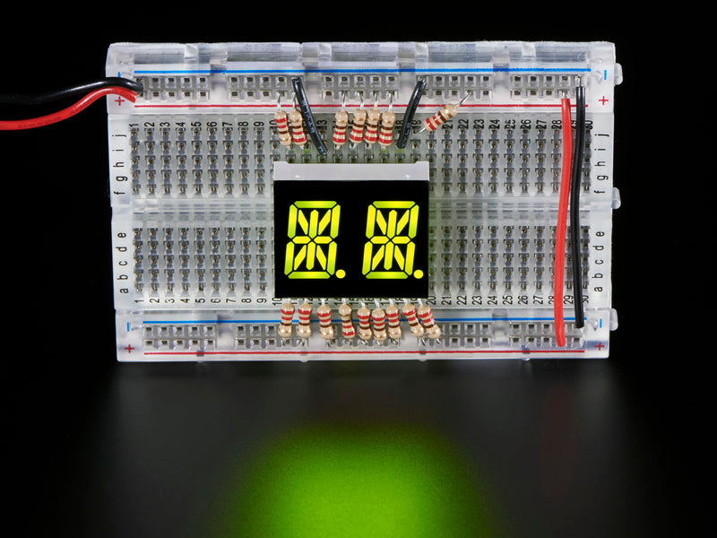 Dual Alphanumeric Display - Yellow-Green 0.54\" - Pack of 2
