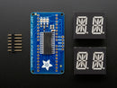Quad Alphanumeric Display - Yellow 0.54\" Digits w/ I2C Backpack