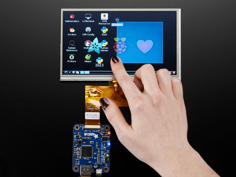 7.0\" 40-pin TFT Display - 800x480 with Touchscreen