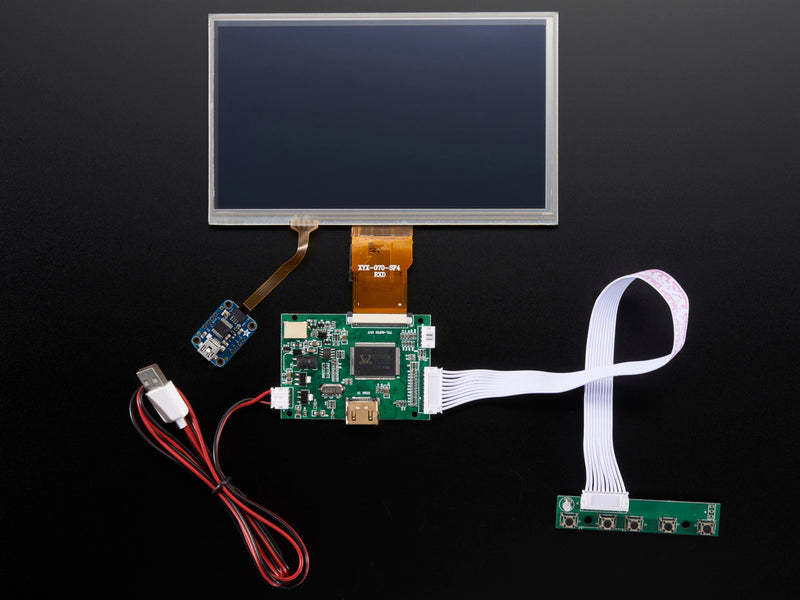 HDMI 4 Pi: 7\" Display w/Touchscreen 1024x600 w/ Mini Driver