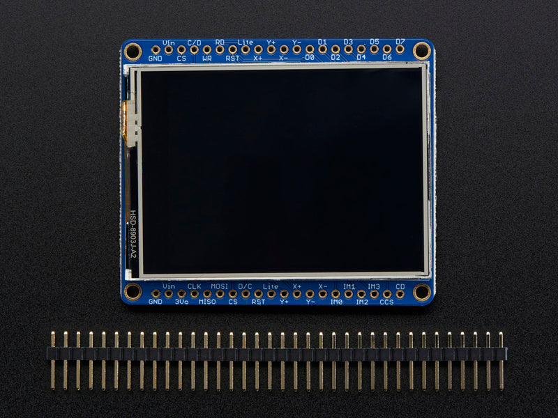 Adafruit 2.4\" TFT LCD with Touchscreen Breakout w/MicroSD Socket