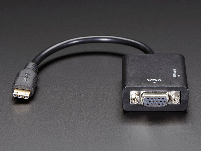 Mini HDMI to VGA Video Adapter with 3.5mm Stereo Cable