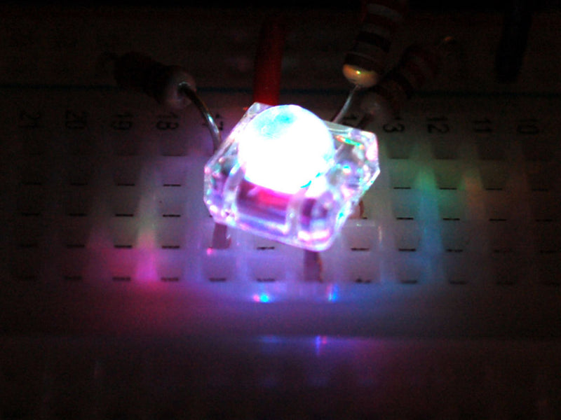 Clear \'Piranha\' Super-flux  RGB (tri-color) LED