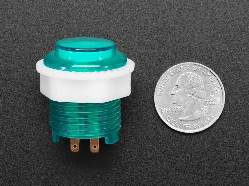 Mini LED Arcade Button - 24mm Green