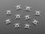 Reverse Mount Tactile Switch Buttons - 6mm square - 10 Pack
