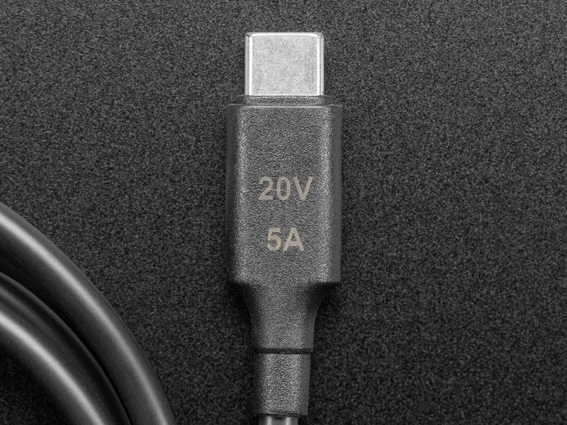 USB Type C 3.1 PD to 5.5mm Barrel Jack Cable - 20V 5A Output