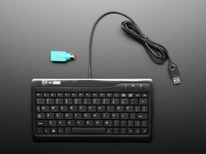 Miniature Keyboard- Microcontroller-Friendly PS/2 and USB