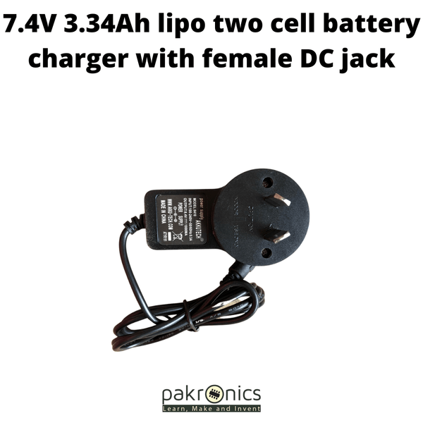 7.4V 3.34Ah lipo two cell battery charger with female DC jack
