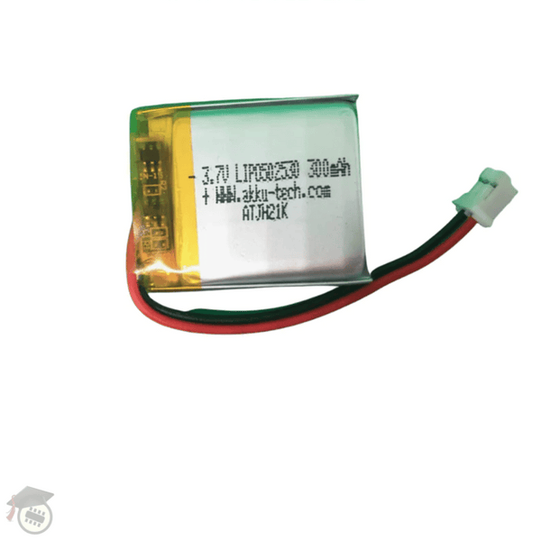 Buy Polymer Lithium Ion Rechargeable Battery (LiPo) with Short Cable - 3.7V 300mAh (Pygamer, Pybadge LC compatible )