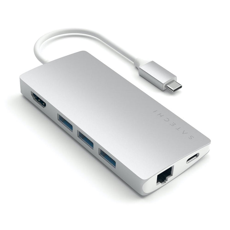 Satechi USB-C Multi-Port Adapter 4K HDMI w/ Ethernet V2 - Silver - Buy - Pakronics®- STEM Educational kit supplier Australia- coding - robotics