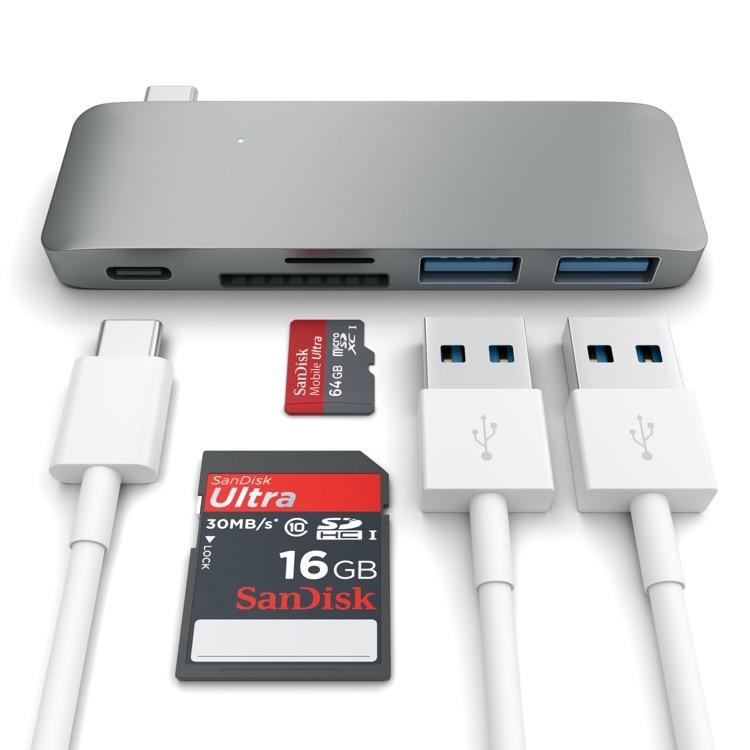 Satechi USB-C USB Pass Through Hub - Silver - Buy - Pakronics®- STEM Educational kit supplier Australia- coding - robotics