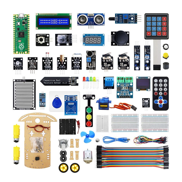 Elecrow Raspberry Pi Pico Advanced Kit with 32 Modules and 32 Projects Lessons