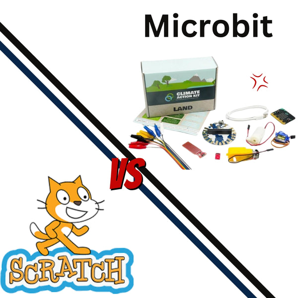What is the difference between Microbit Makecode and Scratch?