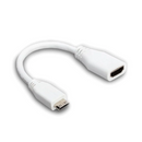 Raspberry Pi® Mini HDMI C/M to Standard HDMI A/F Cable 10CM White