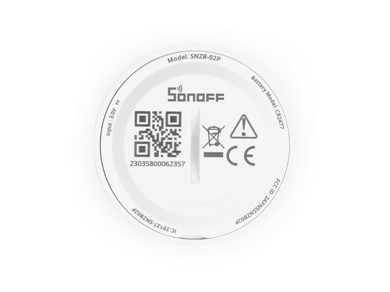 SONOFF SNZB-02P Zigbee Temperature and Humidity Sensor - Home Assistant Compatible