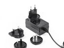 AC/DC Power Adapter 12V 2A  5-in-1 （UK/US/EU/AU/KR Interchangeable Plugs）
