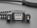 Panel Mount USB Cable - USB A Plug to USB A Right Angle Socket