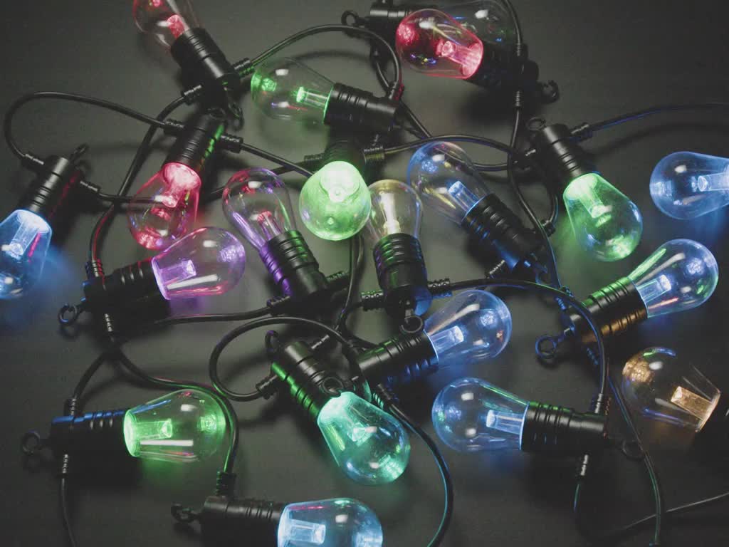 Buy Cafe / Patio Light Bulb Strand with NeoPixel RGB LED - 20 Bulbs ...