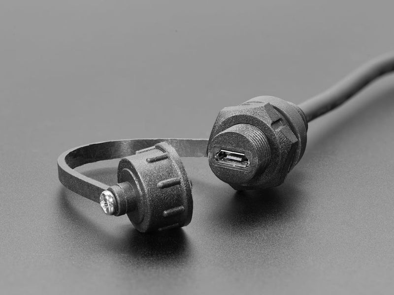 USB Micro B Small Round Panel Mount Extension USB Cable