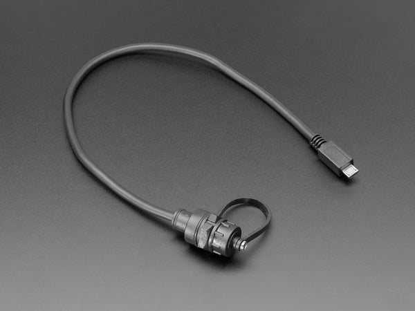 USB Micro B Small Round Panel Mount Extension USB Cable