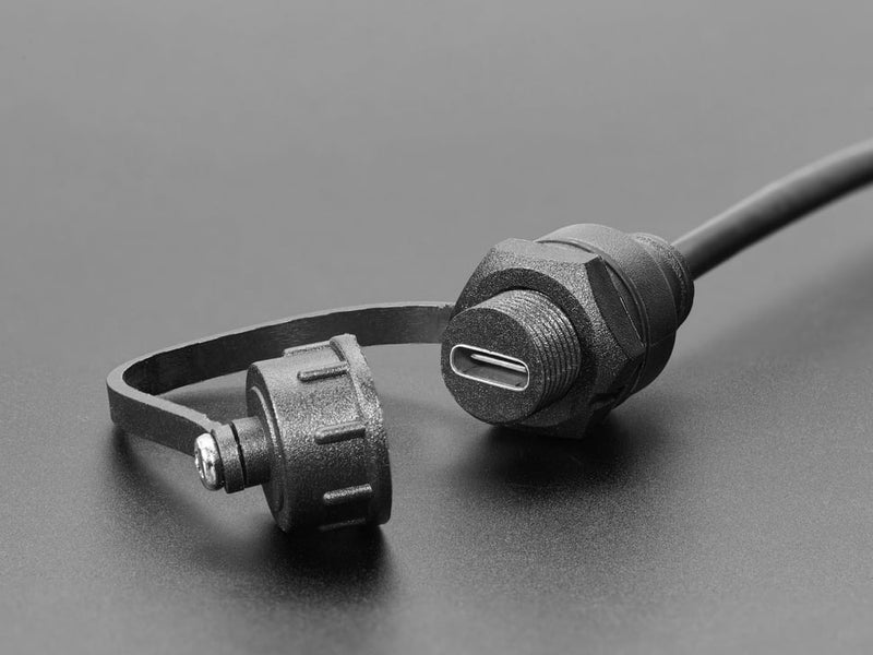 USB C Small Round Panel Mount Extension Cable