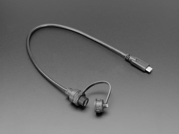 USB C Small Round Panel Mount Extension Cable