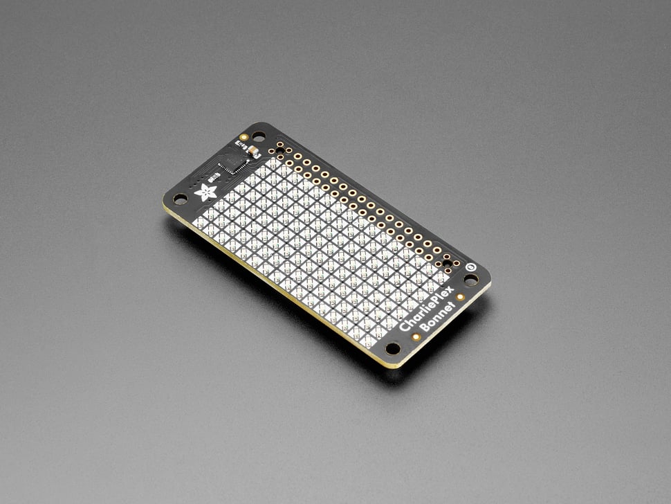 Buy Adafruit CharliePlex LED Matrix Bonnet - 8x16 Red LEDs ADA6115 Adafruit