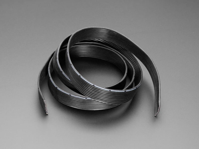 Silicone Cover Stranded-Core Ribbon Cable - 10 Wires - 22 AWG
