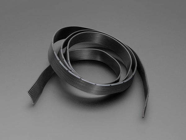 Silicone Cover Stranded-Core Ribbon Cable - 10 Wires - 24 AWG