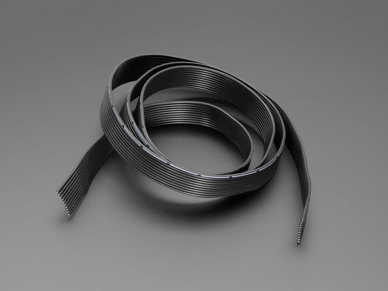 Silicone Cover Stranded-Core Ribbon Cable - 10 Wires - 24 AWG