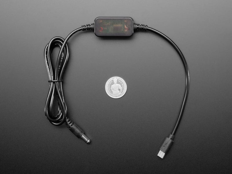 USB C PD to 2.1mm Cable with Selectable Voltage Button