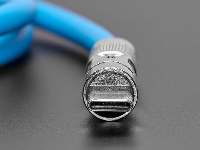 Blue USB Type C to USB A Cable with 540 Degree Rotating End