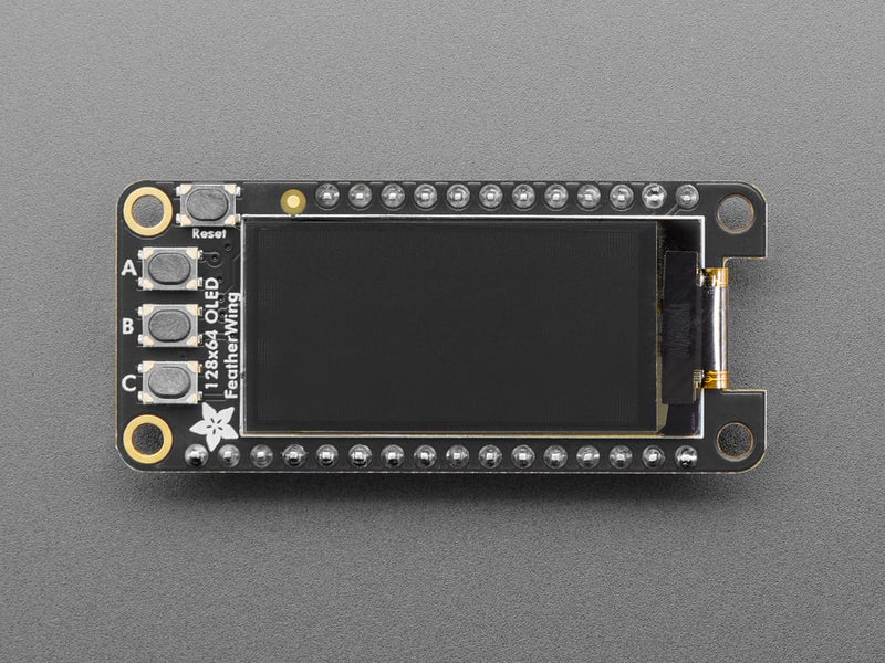 Assembled Adafruit FeatherWing OLED - 128x64 OLED Add-on