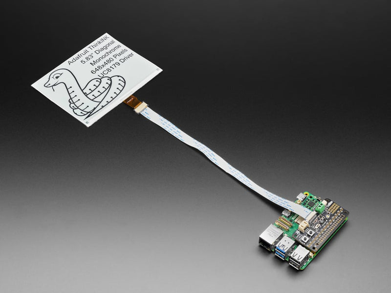 Adafruit E-Ink Bonnet for Raspberry Pi - 24-pin E-Paper Displays