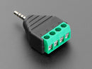 2.5mm (3/32") 4-Pole (TRRS) Audio Plug Terminal Block