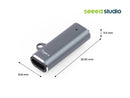 SenseCAP Tracker T1000-E Magnetic Charging Data Adapter, 7.62mm 4pin Pogo Pin to Type-C Connector