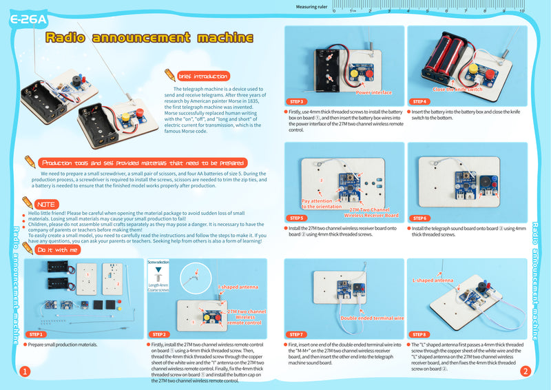 DIY - Morse Radio Announcement Kits for school