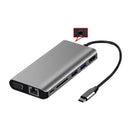 Shintaro USB-C Travel Display Multi Hub with USB-C to HDMI/VGA, 2 USB 3.0, USB-C PD3.0 and Gigabit Ethernet Connectivity