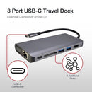 Shintaro USB-C Travel Display Multi Hub with USB-C to HDMI/VGA, 2 USB 3.0, USB-C PD3.0 and Gigabit Ethernet Connectivity