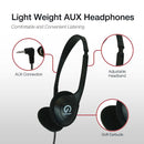 Shintaro Lightweight Headphones with Volume Control and 3.5mm Audio Jack, Flexible Headband, 2.5m Cord, Ideal for Office and Classroom Use