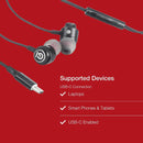 Shintaro USB-C Stereo Earphones with In-line Mic, Magnetic Ear Tips, Tangle-Free Cable, and Volume Control for USB-C Tablets, iPads, Laptops &amp; Chrome