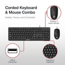 Shintaro Wired Keyboard &amp; Mouse Combo - Ergonomic Design, Spill-Resistant, USB Plug &amp; Play, Comfortable, Precision Tracking for Windows &amp; Mac