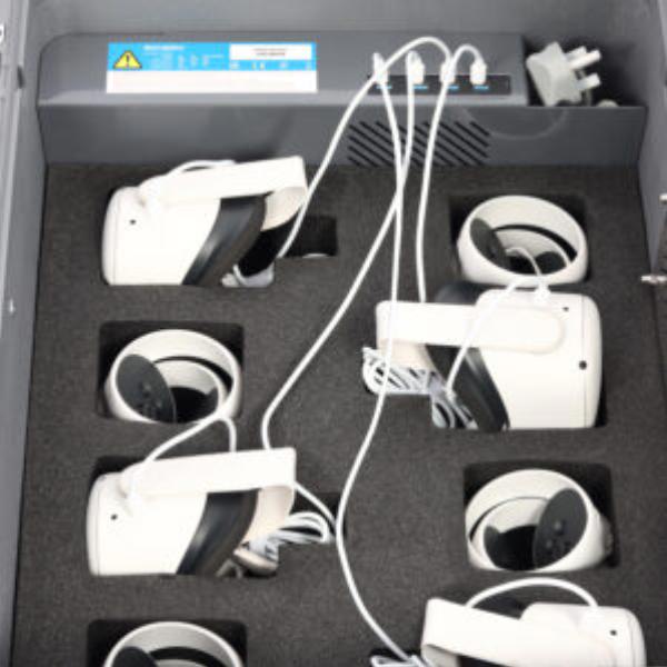 LapCabby VR Headset USB Charging Case for VR Headsets - Up to 4 VR Headsets - Vertical