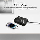Shintaro 200W 10-Port GaN USB-C Charger - Simultaneous Fast Charging for iPads, Tablets, Smartphones with Smart Cooling and Protection