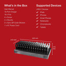 Shintaro 16-Port USB-C PD3.0 1000W GaN Charging Dock for  Smartphone, Tablet, &amp; Notebook Devices &amp; Smart Power Management via InnovateCharger App.